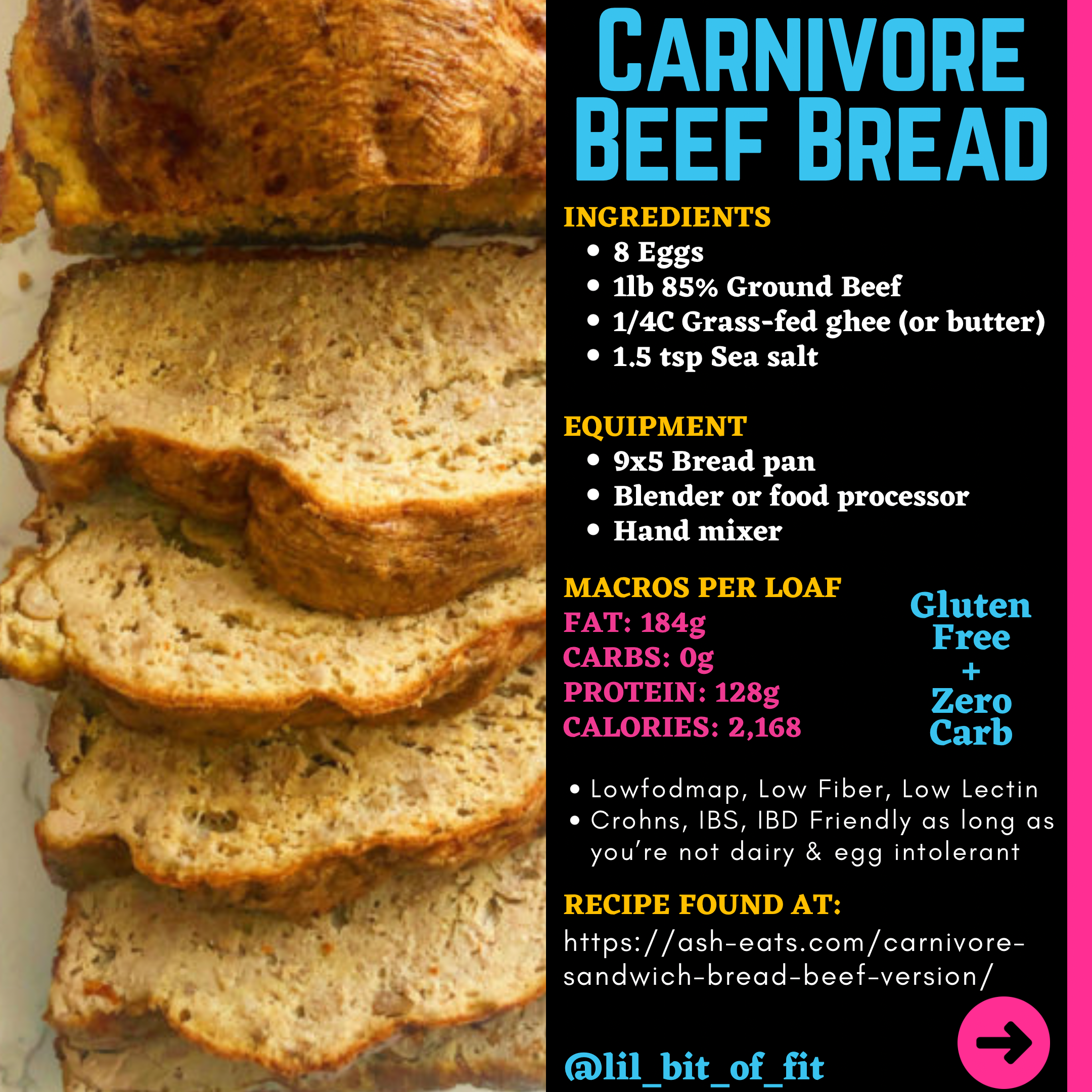 Carnivore Zero Carb Beef Bread Recipe – Lil Bit Of Fit